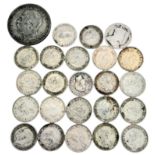 A Parcel of Pre-1947 Silver Coins Dated 1920-1941. Comprising 23x Silver 3 Pence Coins and 1 x 2