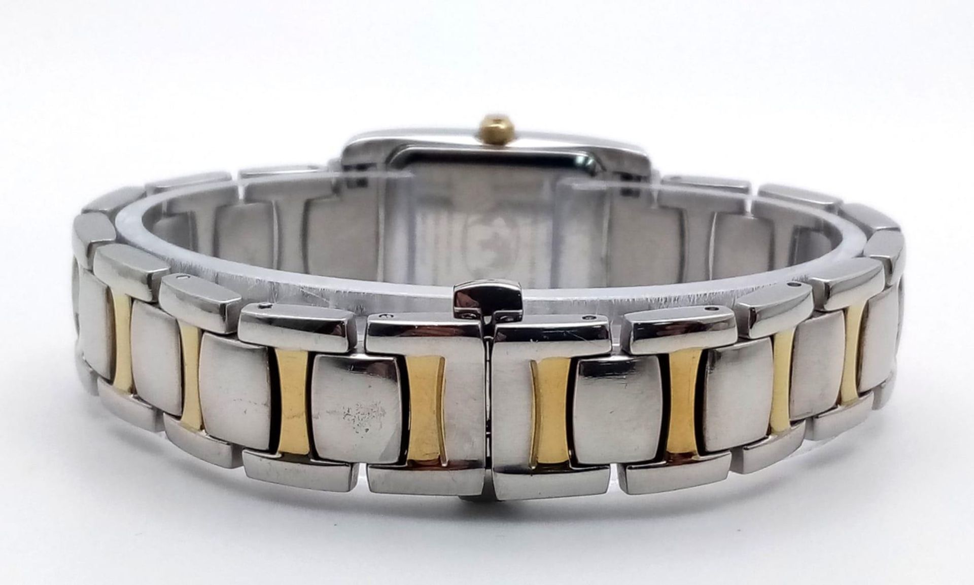 A Ladies Rotary, Bi-Metal, Stone Bezel Set Bracelet Watch Model LB02796.06. Full Working Order and - Image 4 of 6