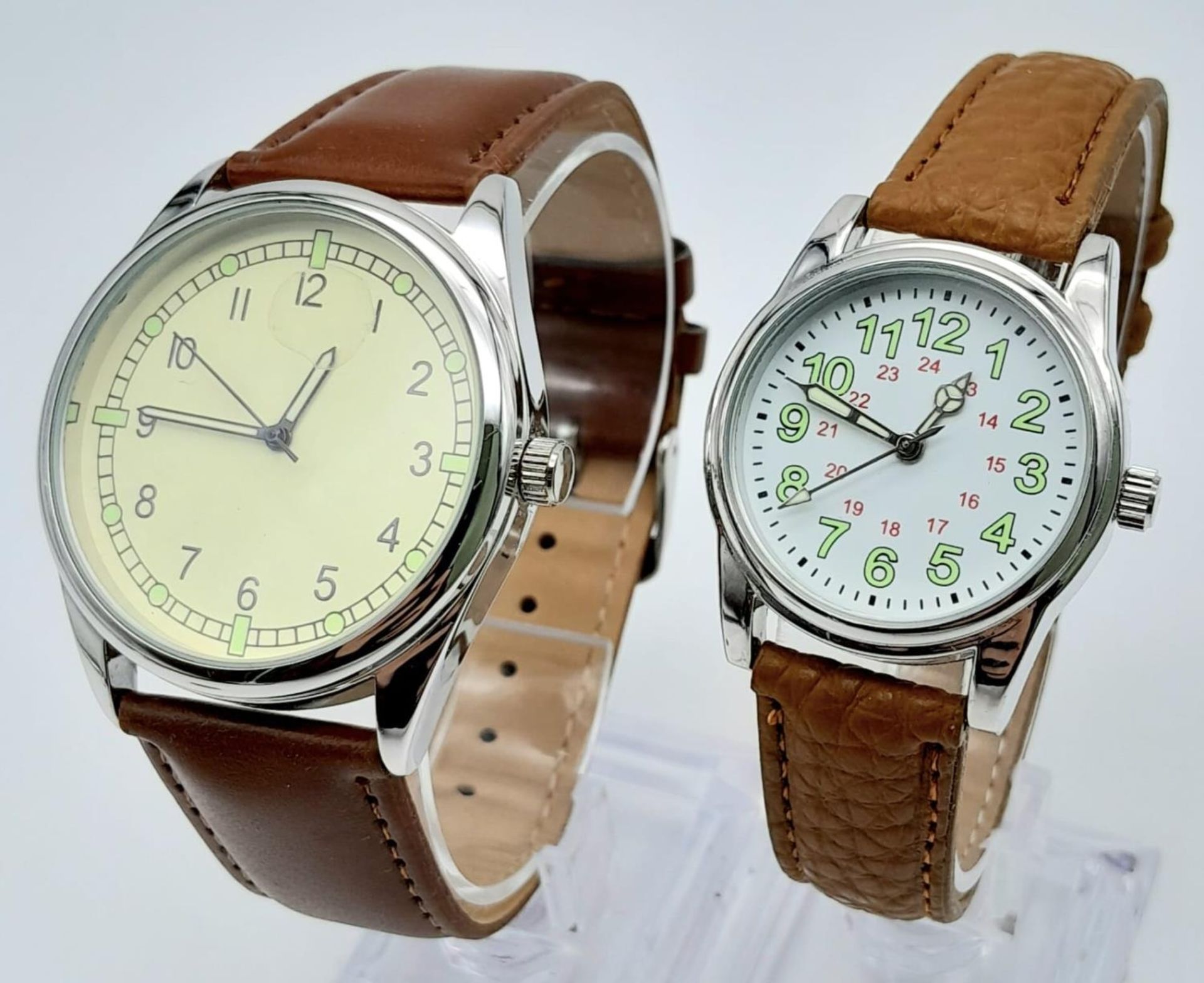 A Parcel of Two Unworn Military Homage Watches, Comprising a 1940’s German Navy (42mm) and a 1940’