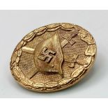 WW2 German Gold Wound Badge (1st class, which could be awarded posthumously) for five or more