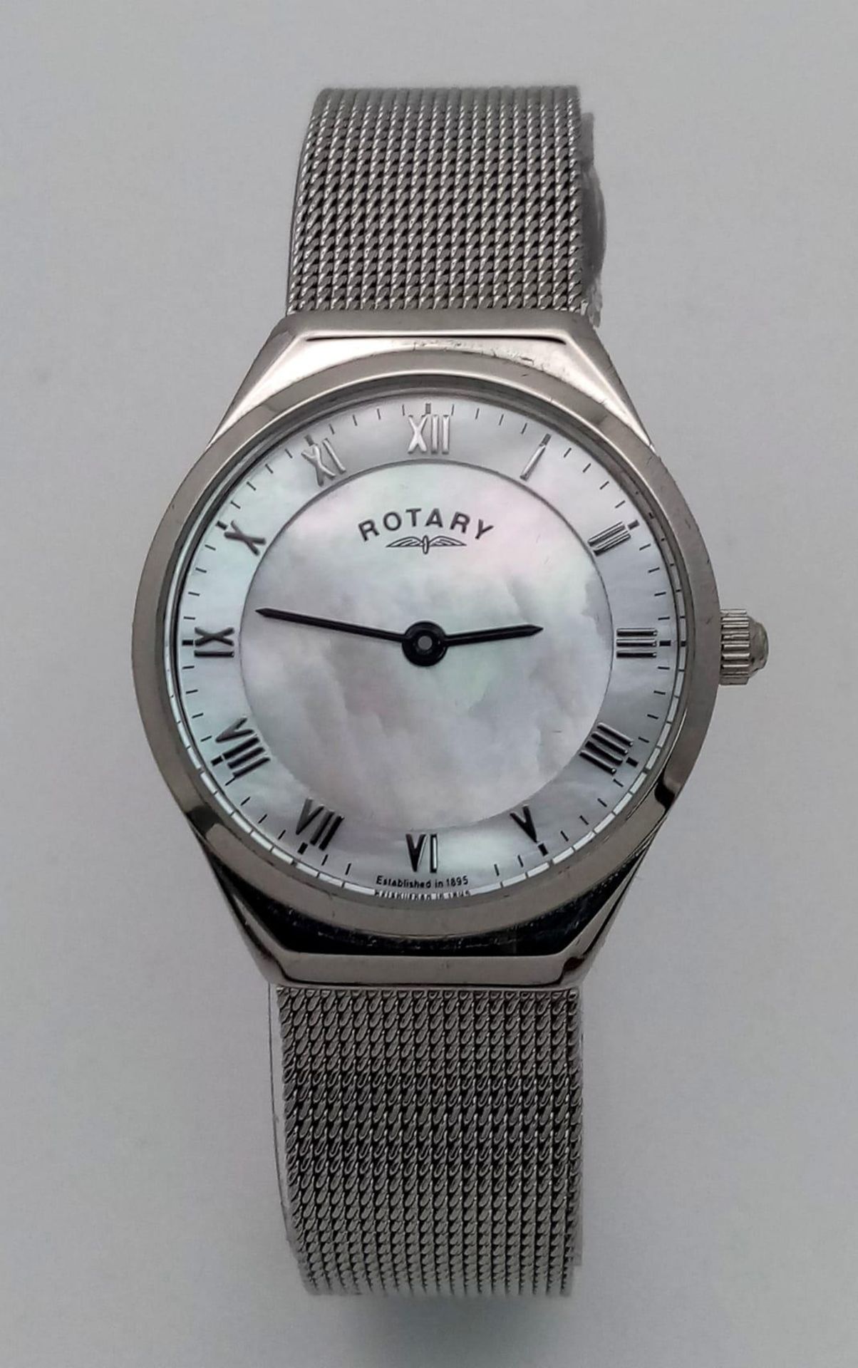 Excellent Condition Ladies Stainless Steel Rotary Quartz Watch. 30mm wide. New Battery Fitted - Image 2 of 7