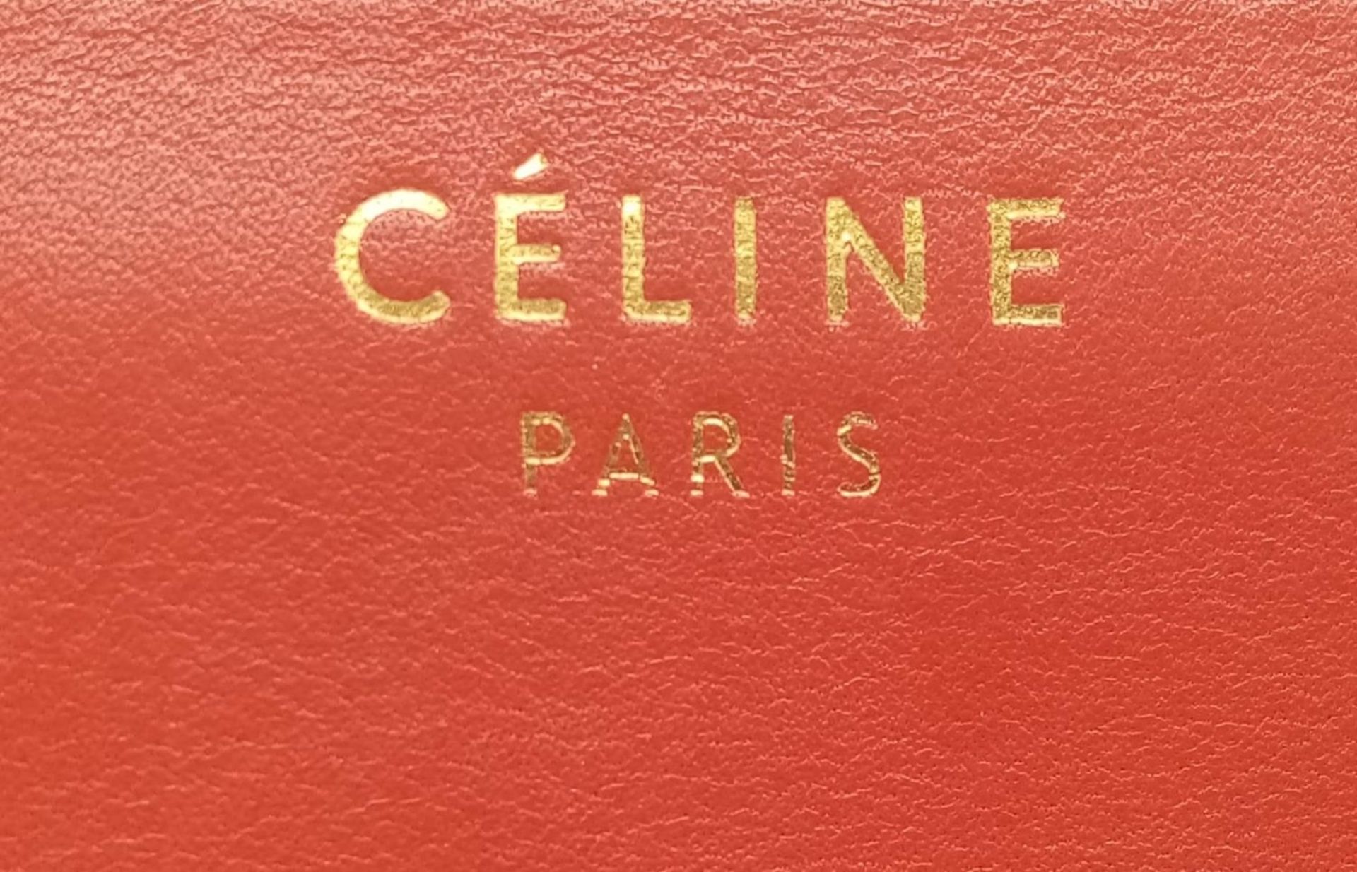 A Celine Coral Luggage Bag. Leather exterior with two rolled leather handles, a zipped pocket to the - Image 11 of 12