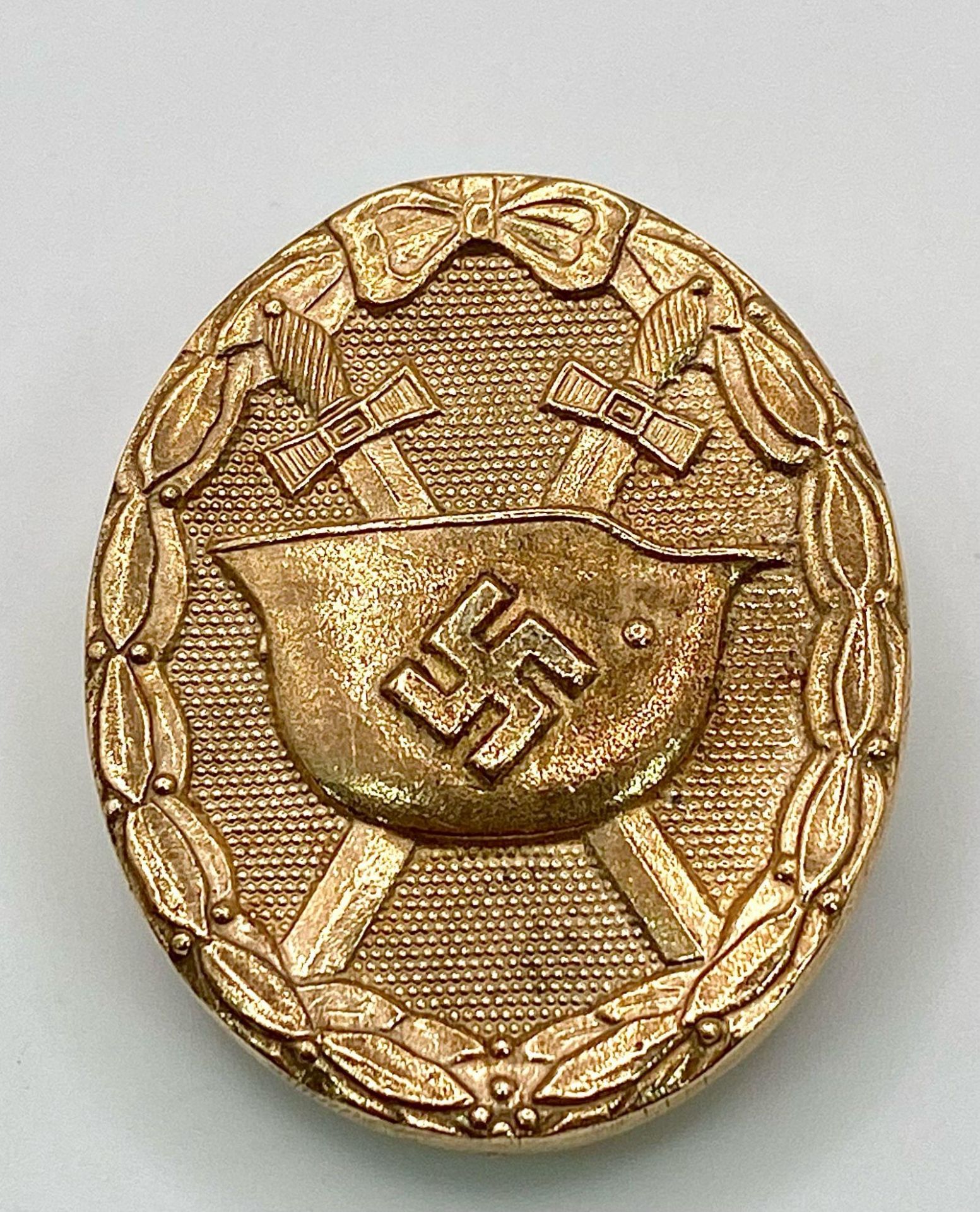 WW2 German Gold Wound Badge (1st class, which could be awarded posthumously) for five or more - Bild 2 aus 4