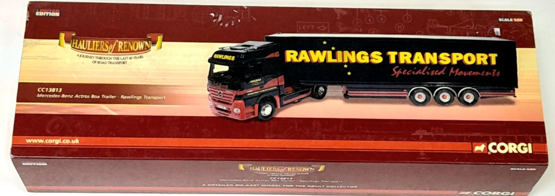 A LIMITED EDITION CORGI CC13813 MERCEDES-BENZ ACTROS BOX TRAILER AS NEW IN BOX , SCALE 1 - 50 - Image 3 of 13