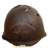 A WW2 Russian Helmet Found in the Grounds of Spandau Prison in the 1980s. Not in the best shape so