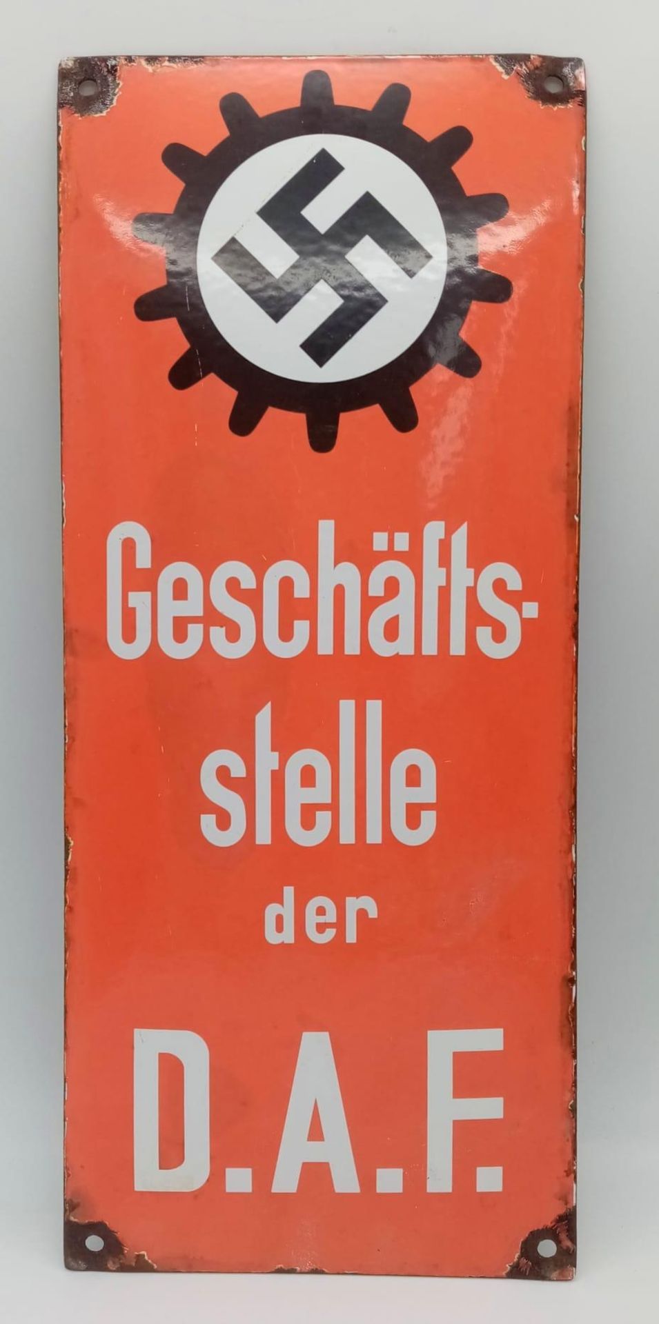 WW2 German Deutsche Arbeits Front (German Workers Front) Factory Office Sign