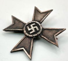 3rd Reich German War Merit Cross First Class with without swords, (non-combatant) die-struck