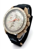 An Omega X Swatch Mission to Jupiter Chronograph Watch. Quartz movement. Ceramic case - 42mm. As