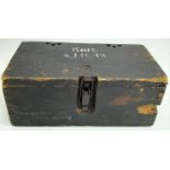 WW2 German 15cm Sig 33 Cartridge Box with original labels, stencils, and internals.