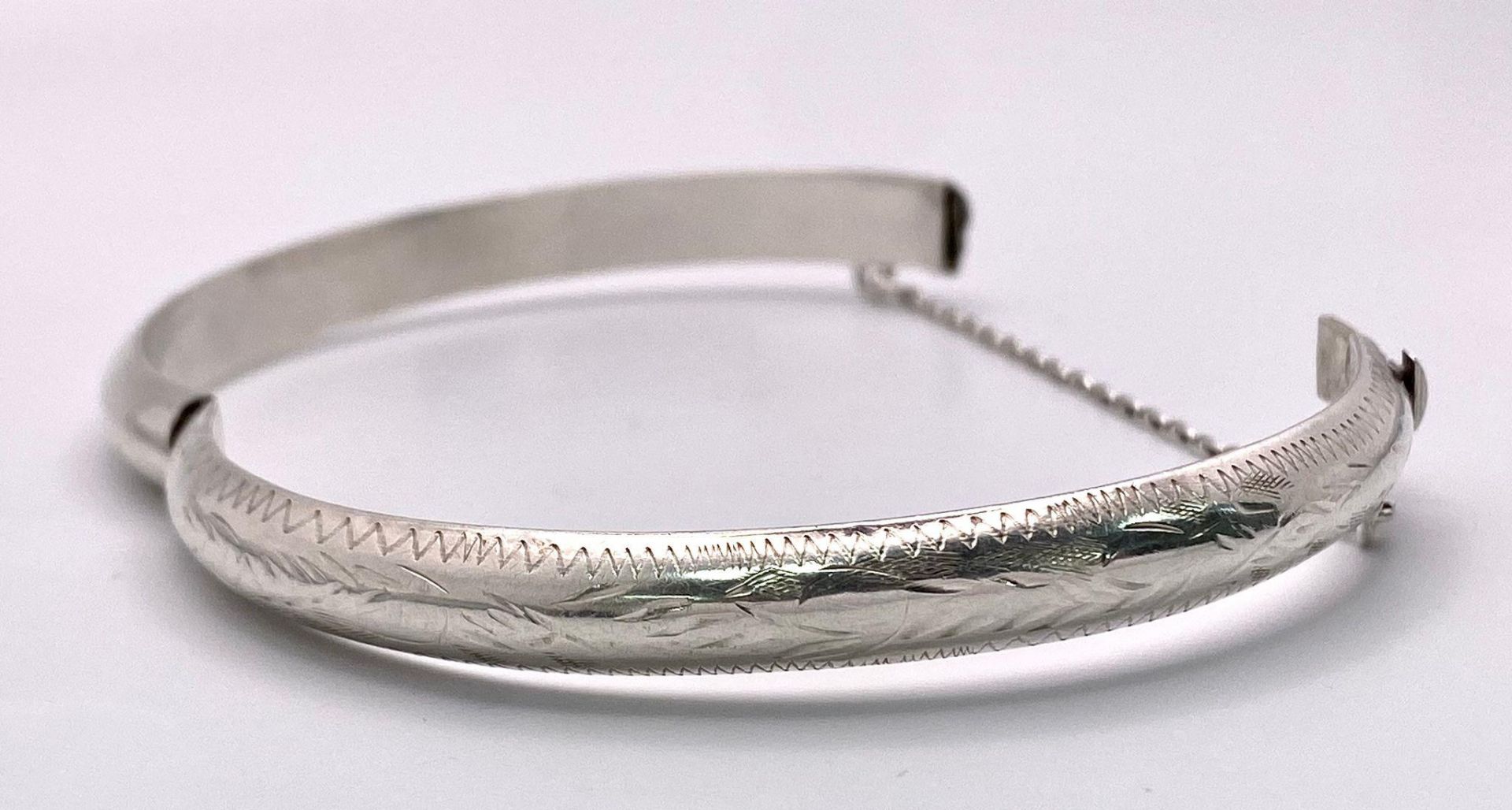 2X vintage sterling silver click-on bangles. One come with full Birmingham hallmarks. Total weight - Bild 3 aus 7