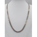 A STERLING SILVER CURB CHAIN. 20" 29G.