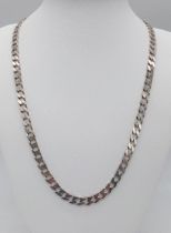 A STERLING SILVER CURB CHAIN. 20" 29G.