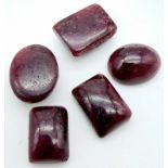 A 57cts Cabochon Ruby Gemstone Lot. Comes with the GLI Certificate