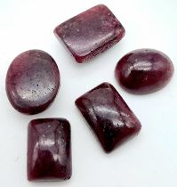 A 57cts Cabochon Ruby Gemstone Lot. Comes with the GLI Certificate