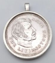 A Vintage Livingstone Mint 1oz Fine Silver Medal set in a Pendant Casing.