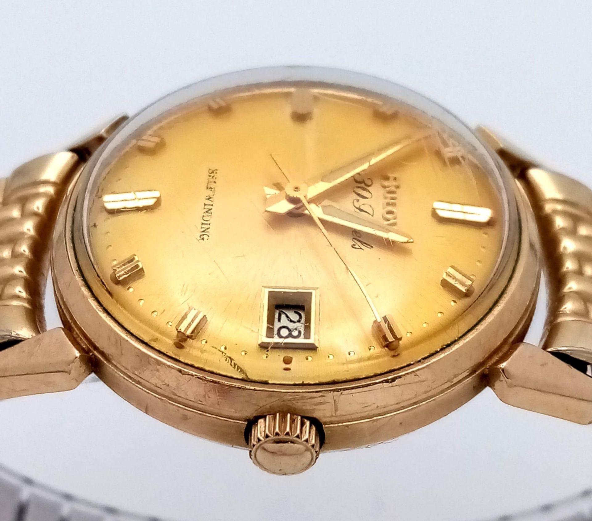 A Vintage 1960s Bulova Self-Winding Gents Watch. Gold plated expandable strap. Gold plated case - - Image 5 of 8