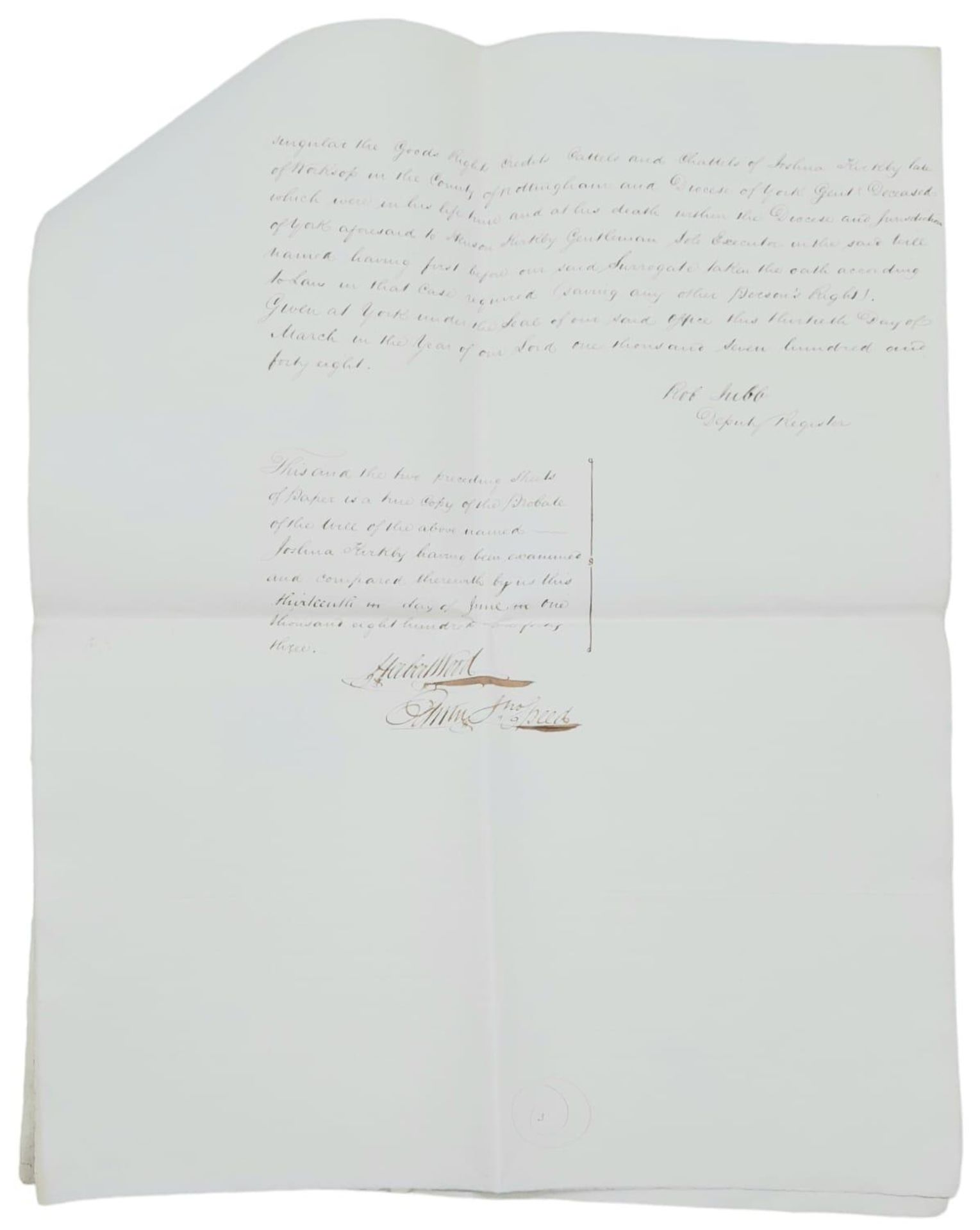 A Parcel of Two Extremely Rare Antique Historical Documents Comprising; 1) 1737 Dated Original - Image 5 of 5