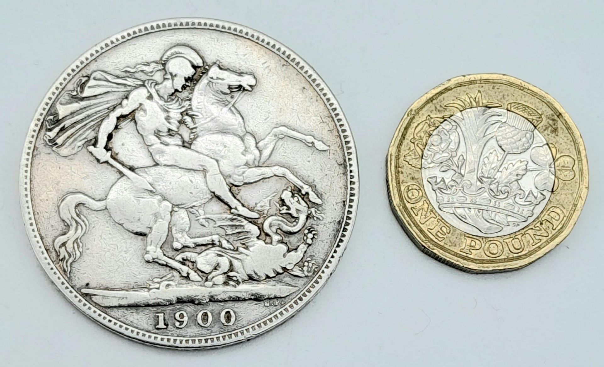 A 1900 Queen Victoria Silver Crown. VF+ grade but please see photos. - Image 2 of 2
