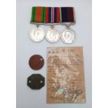 A long service group of three medals to the Royal Air Force consisting of The Defence Medal and