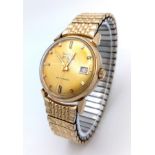 A Vintage 1960s Bulova Self-Winding Gents Watch. Gold plated expandable strap. Gold plated case -