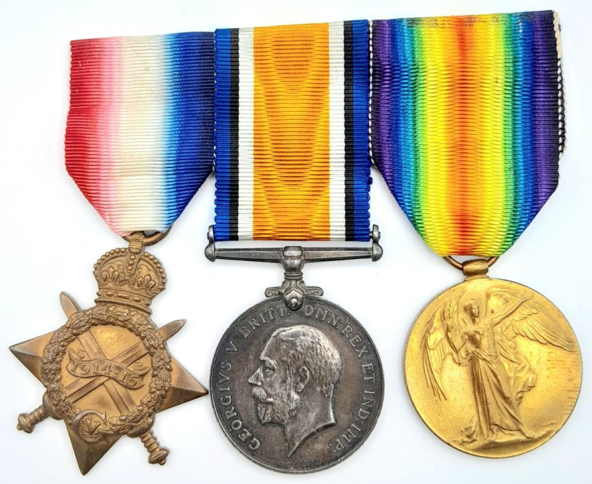 A 1914/15 Trio, consisting of the 1914/15 Star, British War Medal and Victory Medal, all named to - Bild 2 aus 8