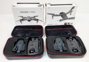 Two Drone X Pro 720P Remote Control Toys. One of the remotes are broken so a/f.