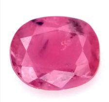 A 0.47ct Untreated Burma Pigeon Blood Red Ruby, in the Oval Shape. Comes with the GFCO Swiss