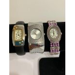 3 x ladies QUARTZ BRACELET WATCHES to include Marks & Spencer. All watches in full working order