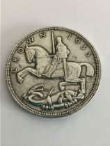 SILVER ROCKING HORSE CROWN 1935. Very/extra fine condition. Having bold and raised definition to