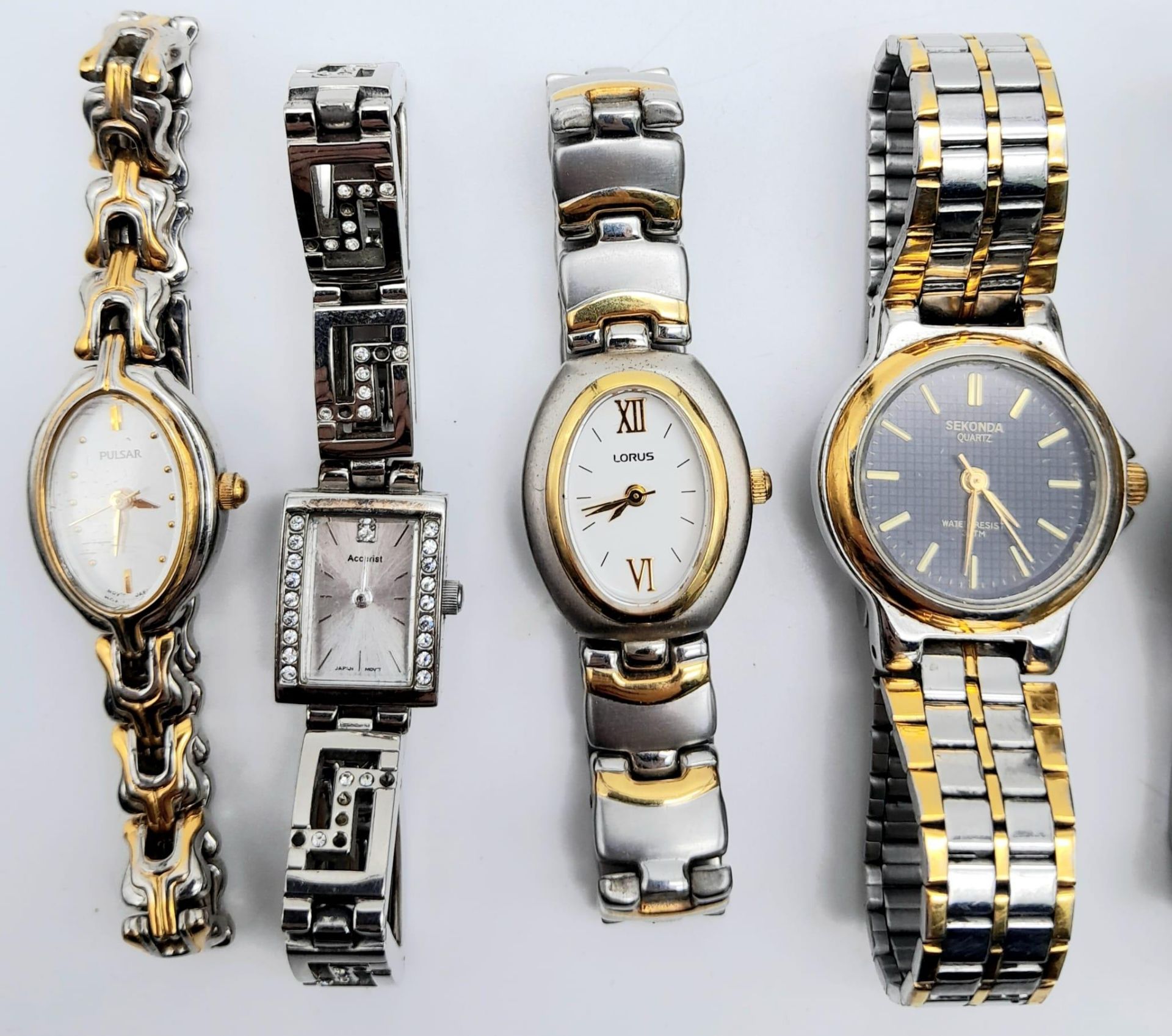 SELECTION OF 8 BRACELET WATCHES BRANDS TO INCLUDE CITIZEN, LORUS, ACCURIST, PULSAR, SEKONDA & - Image 2 of 5