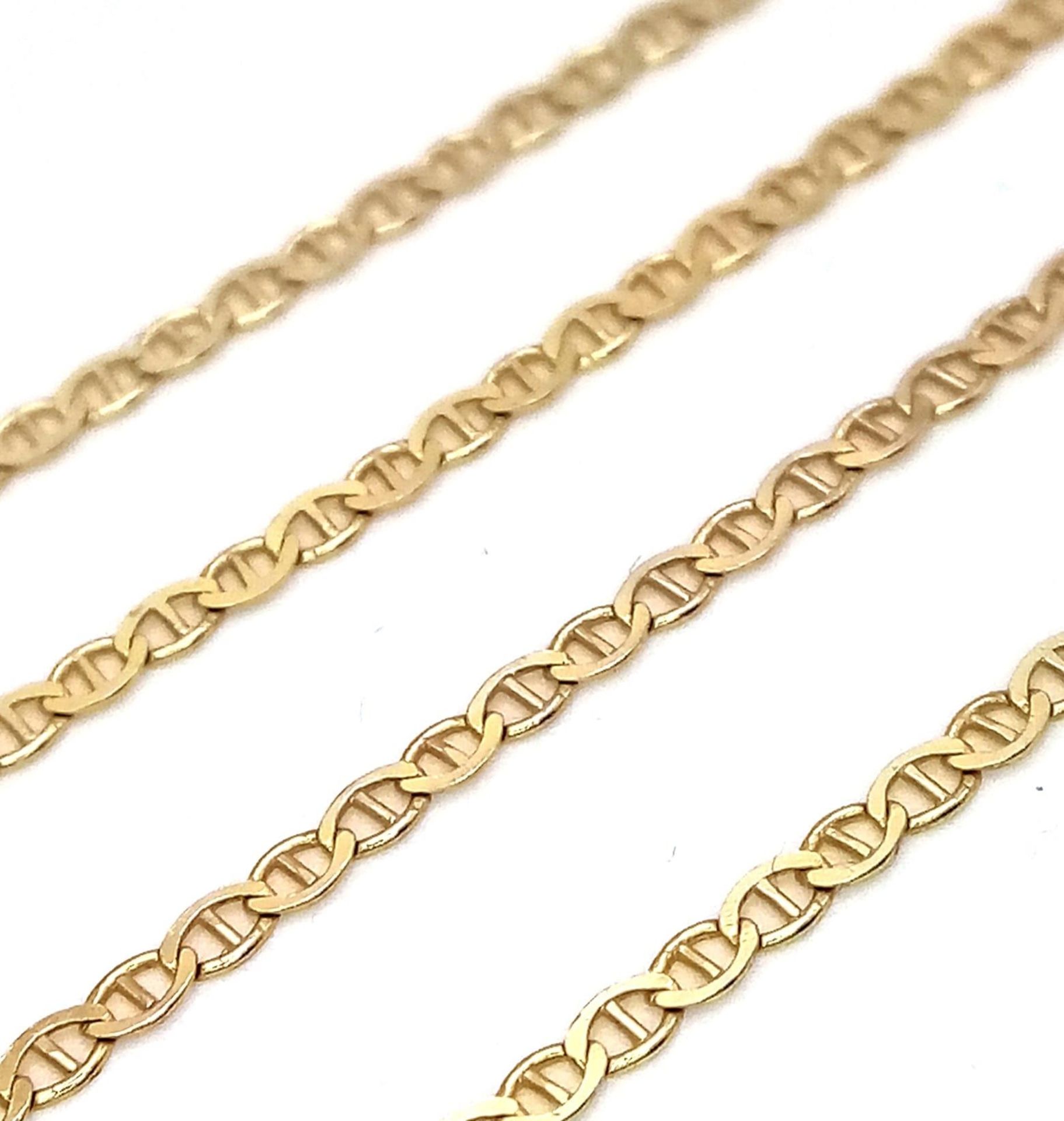 A very elegant 14 K yellow gold chain necklace with a central part loaded with rubies and diamonds - Bild 5 aus 6