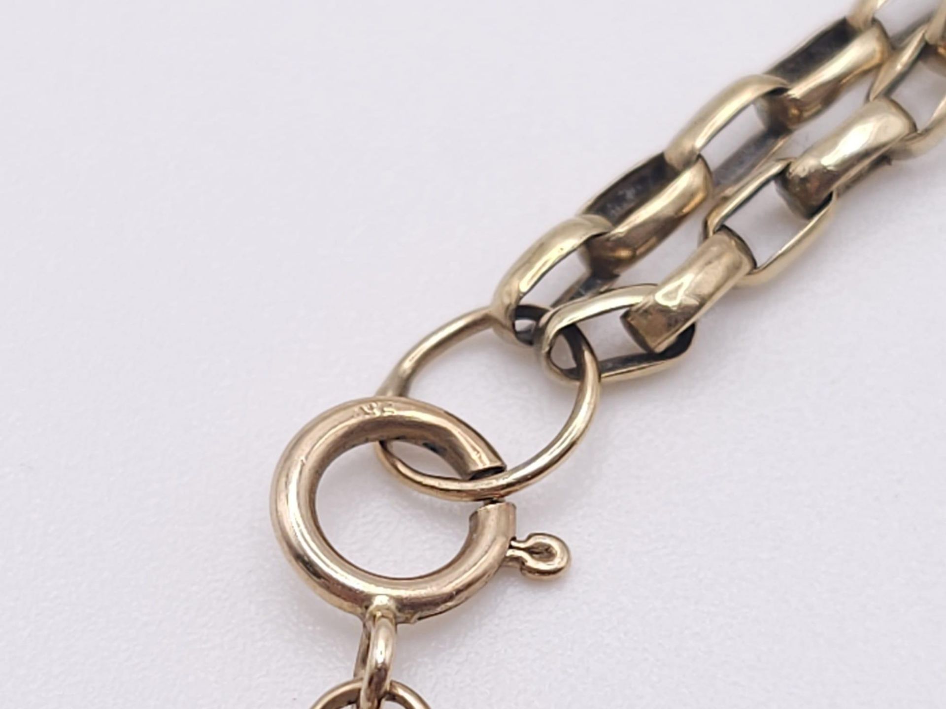 A 9 K yellow gold double chain bracelet, length: 21 cm, weight: 3 g. - Bild 3 aus 4