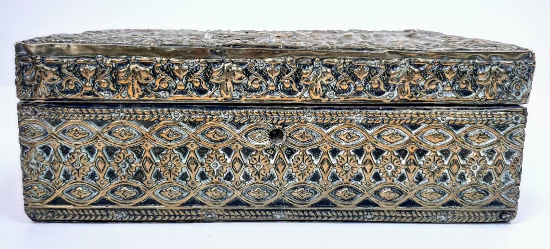 A Beautiful Large French Late 19th Century Bronze/Brass Box. Highly decorative with Neo classical - Image 3 of 7