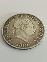 1819 GEORGE III SILVER HALF CROWN in Very fine/extra fine condition. A high grade coin Please see