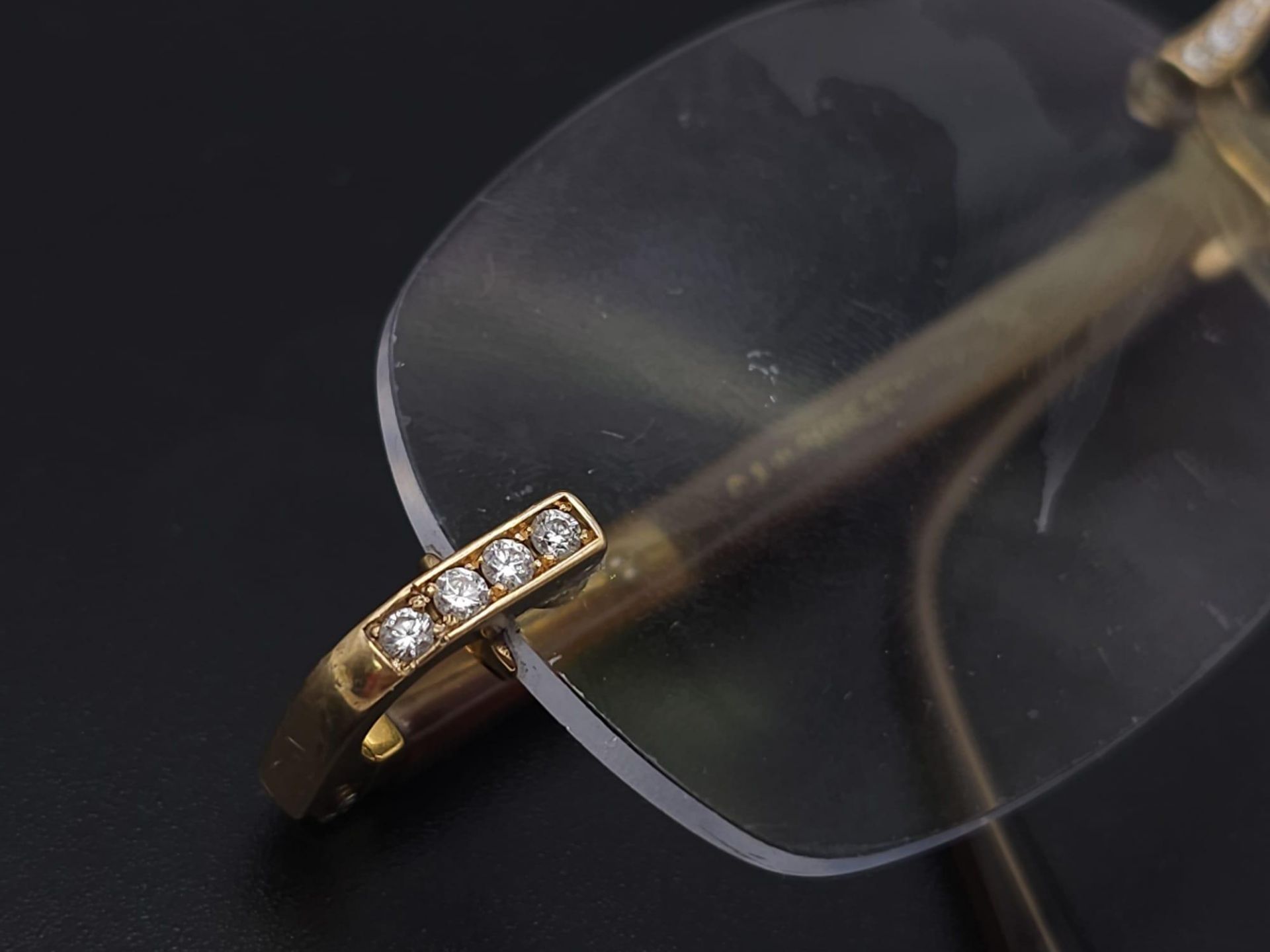 French made, magnifying glasses with 18kt Yellow Gold accents and set Diamonds. Come with a - Image 12 of 15