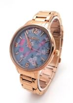 An Excellent Condition Rose Gold Tone Quartz Watch by the Renowned Designer Cath Kitson. 37mm