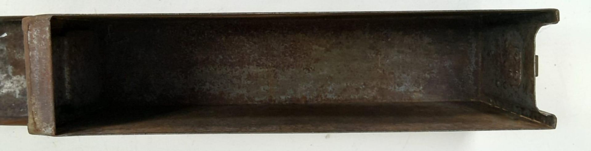 WW1 1917 Dated German MG-08 Ammo Tin. Marked “Werkzeuge” Meaning tools on one side and the unit “4/ - Image 6 of 11