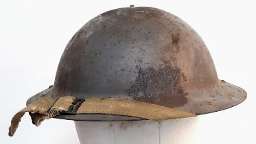 Rare 1941 Dated WW2 British Raw Edge Mk II Helmet. These were made by Briggs Motor Bodies Let of