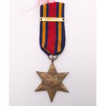 WW2 British Burma Star Medal with Pacific Bar.