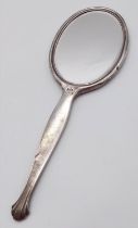 A SILVER HAND MIRROR MADE IN BIRMINGHAM IN 1914 AND WITH THE MIRROR IN REALLY GOOD CONDITION FOR ITS