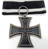 Cased WW1 Imperial German Iron Cross 2nd Class Ring Marked “K.O” for the manufacturer Koniglich