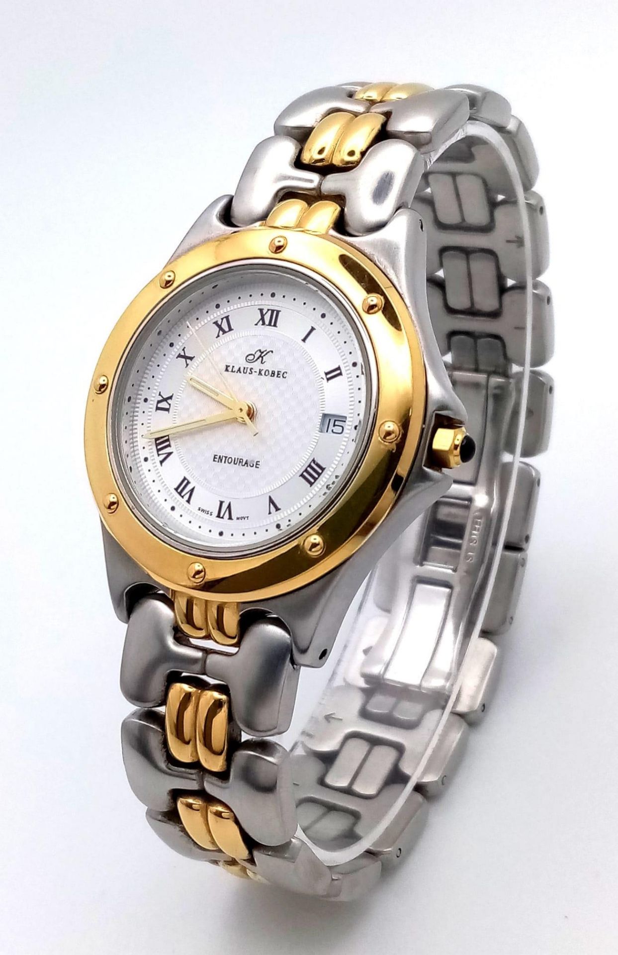 A Men’s Klaus Kobec Swiss Bi-Metal Quartz Watch Model ‘Entourage KKG1968’. 40mm Including Crown.