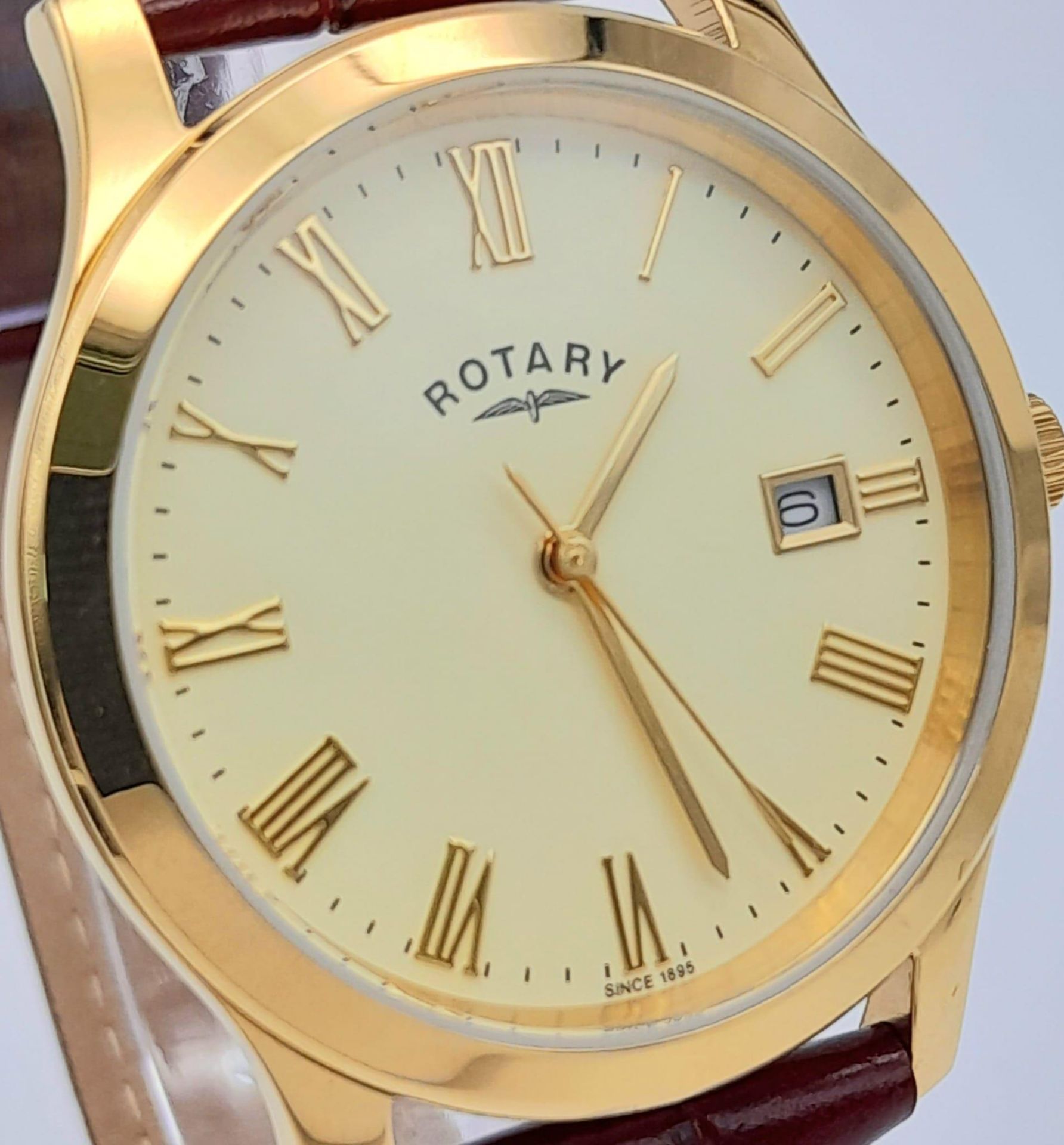 A Men’s Gold Tone, Unworn, Rotary Date Watch Model GS10794/32. 38mm Including Crown. Replacement - Image 3 of 14