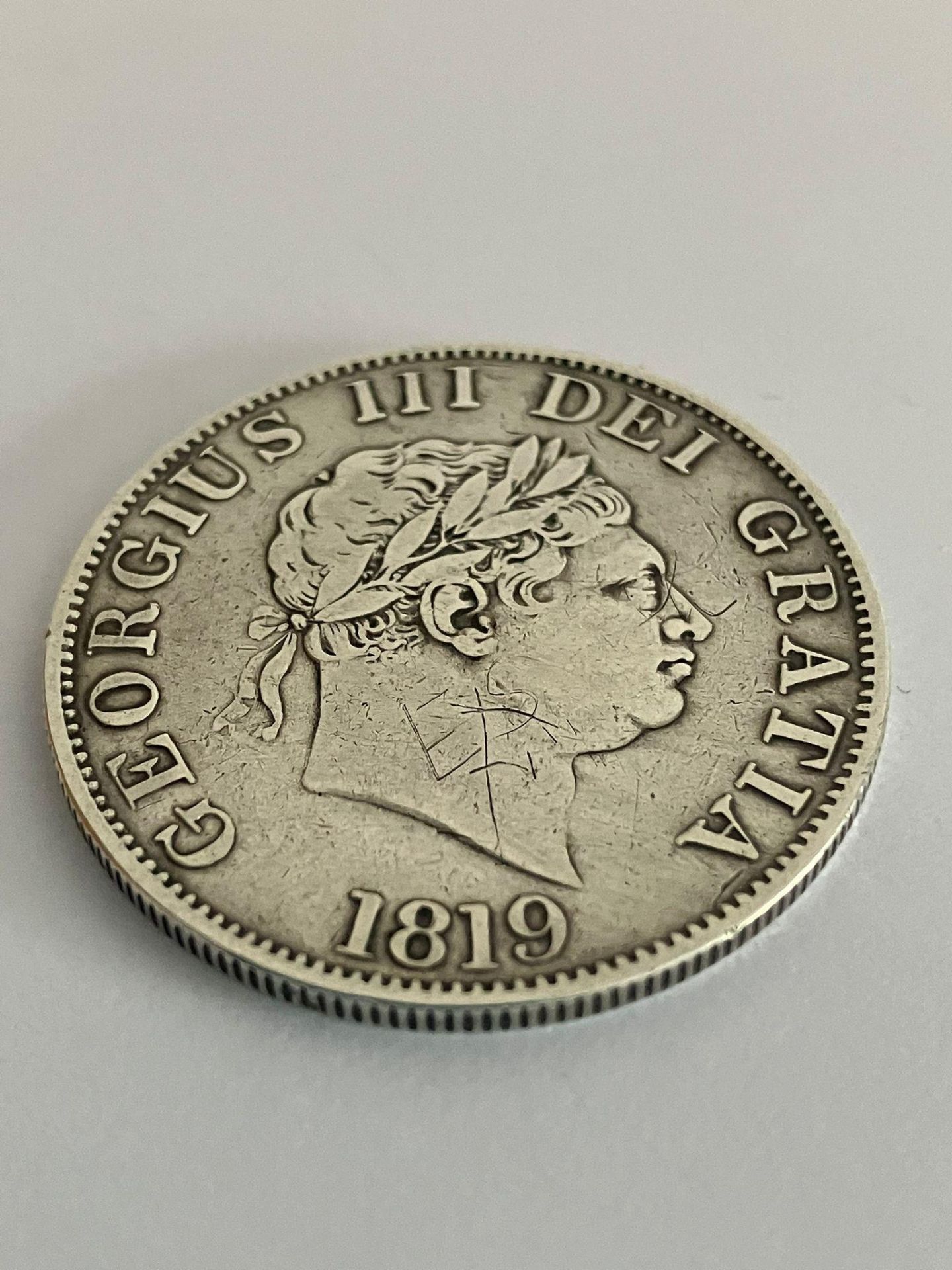 1819 GEORGE III SILVER HALF CROWN. Very fine/extra fine Condition. Having clear detail to both - Image 2 of 2
