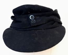 WW2 German Panzer Enlisted Mans/Nco’s M43 Cap. The insignia has been removed which means the soldier