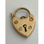 Vintage 9 carat GOLD Padlock clasp/charm. Excellent condition. 2.12 grams.