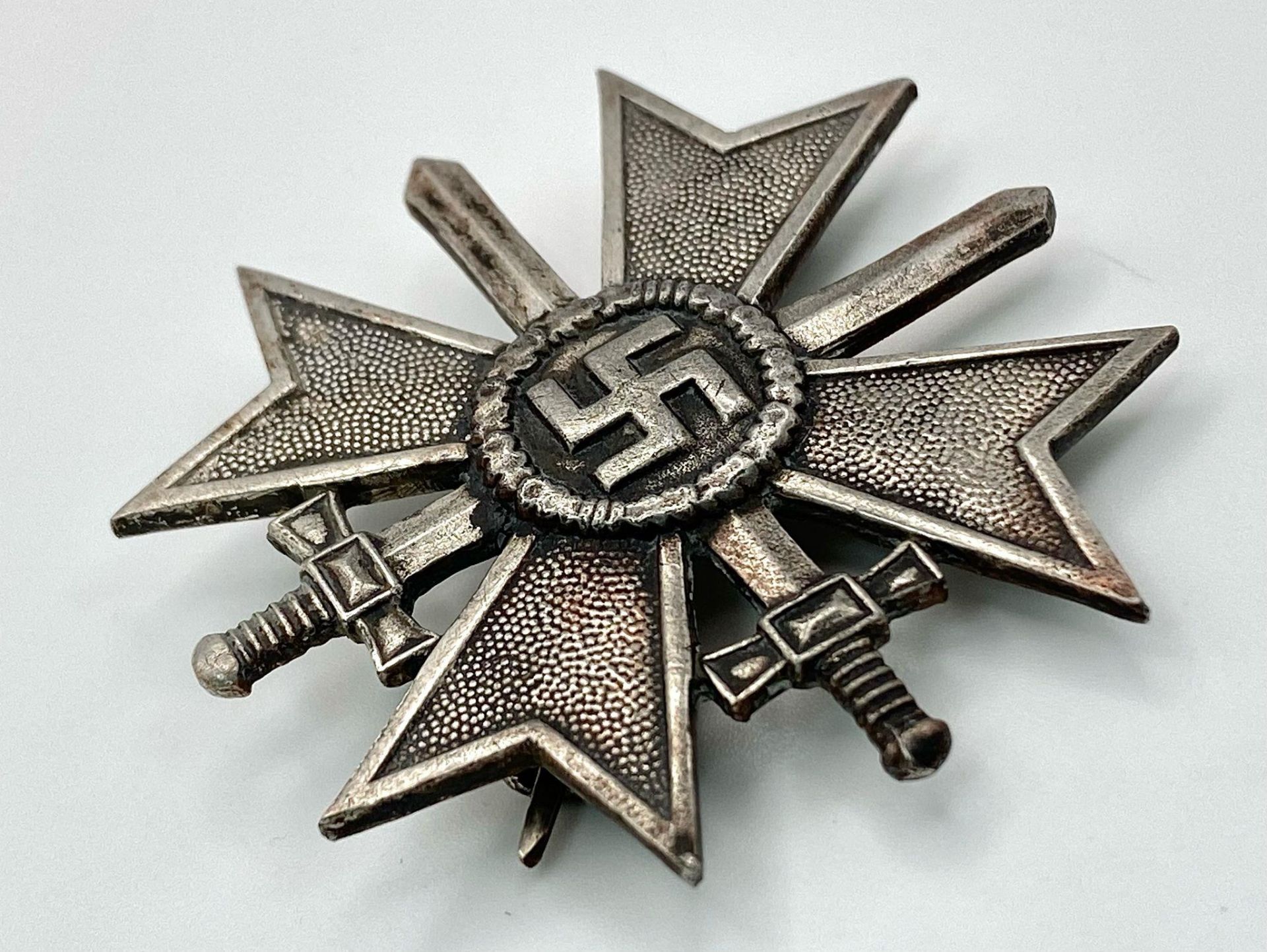 3rd Reich German War Merit Cross First Class with Swords, die-struck construction in zinc with - Image 2 of 3