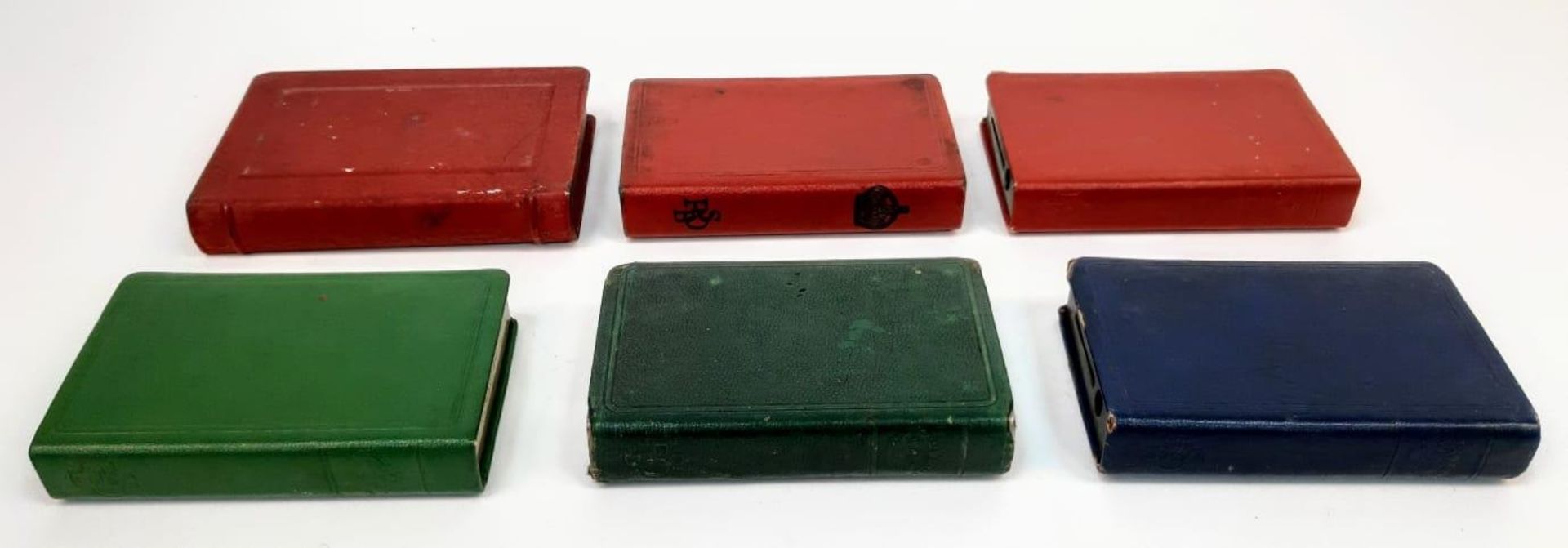 Six Vintage Post Office Metal Piggy Bank Boxes. No keys. 12 x 9cm largest box. - Bild 3 aus 5