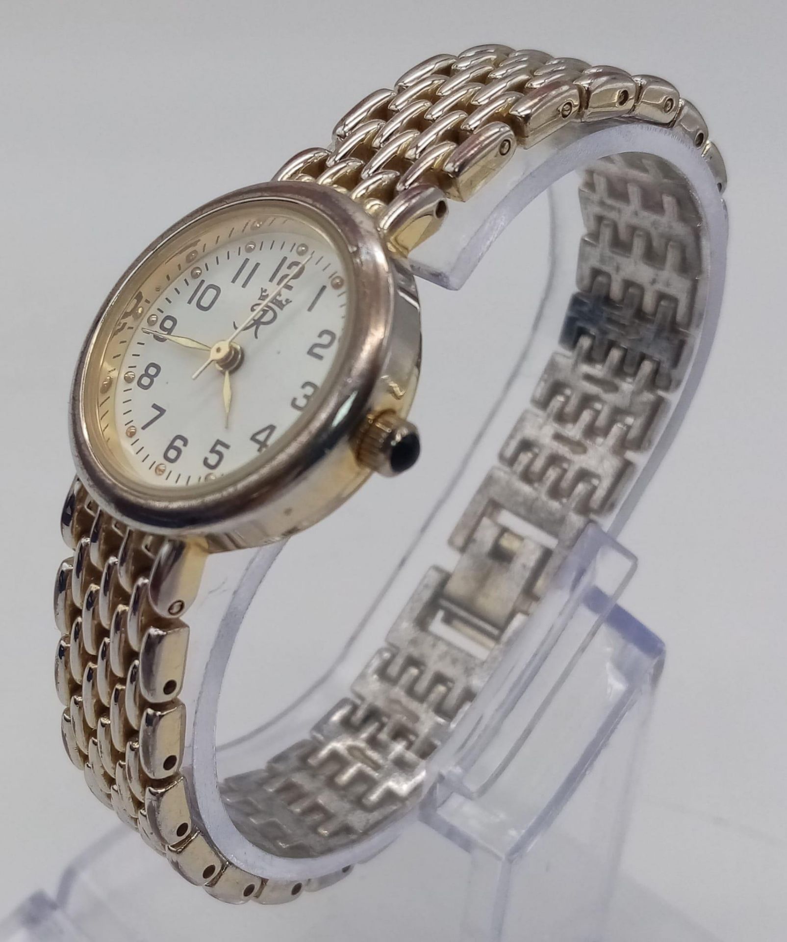 A Vintage Ladies Bi Metal Rotary, Gold Stud Face, Quartz Watch28mm Including Crown. Comes with - Image 2 of 5