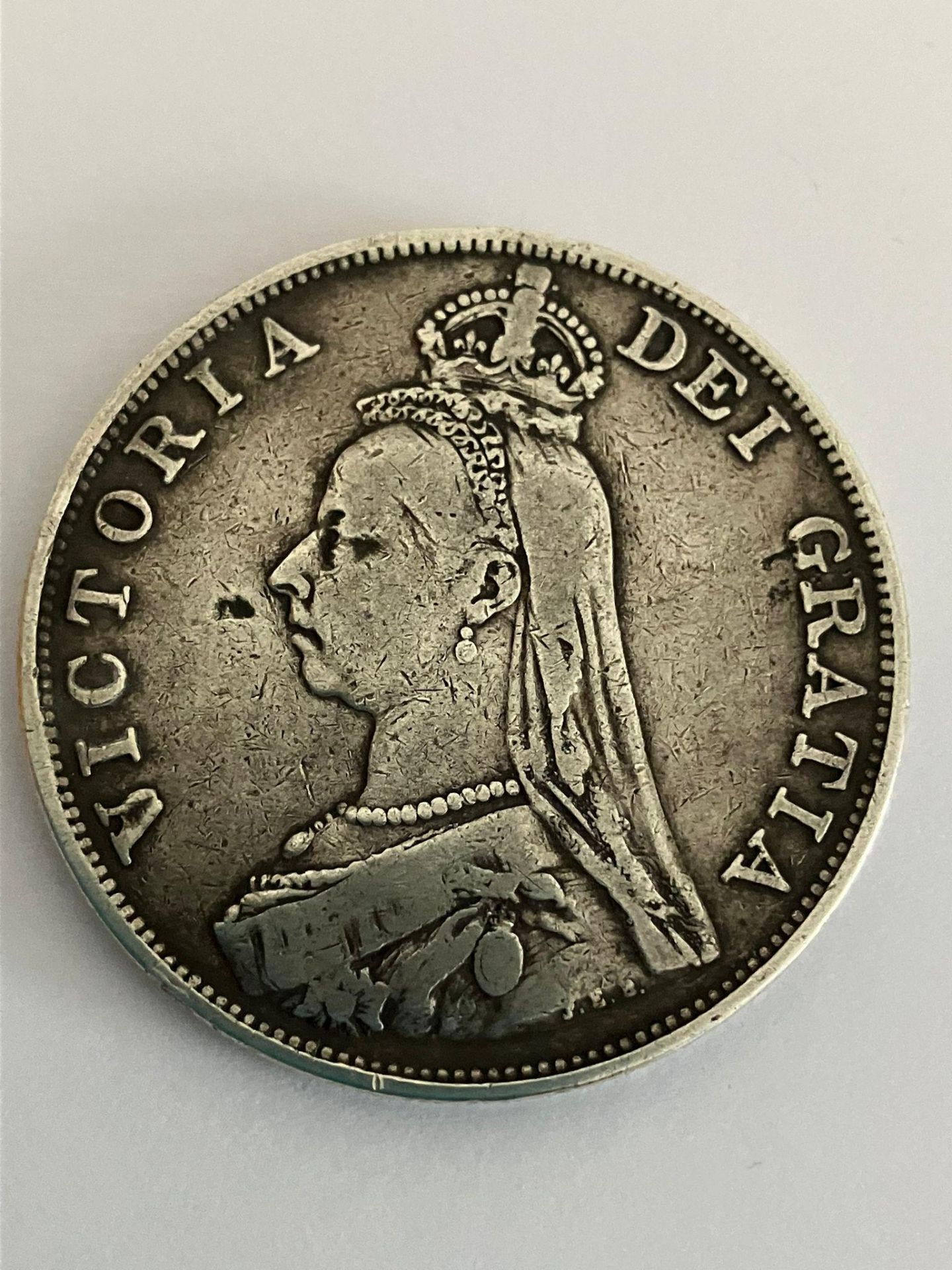 1889 SILVER DOUBLE FLORIN. Very fine condition. - Image 2 of 2